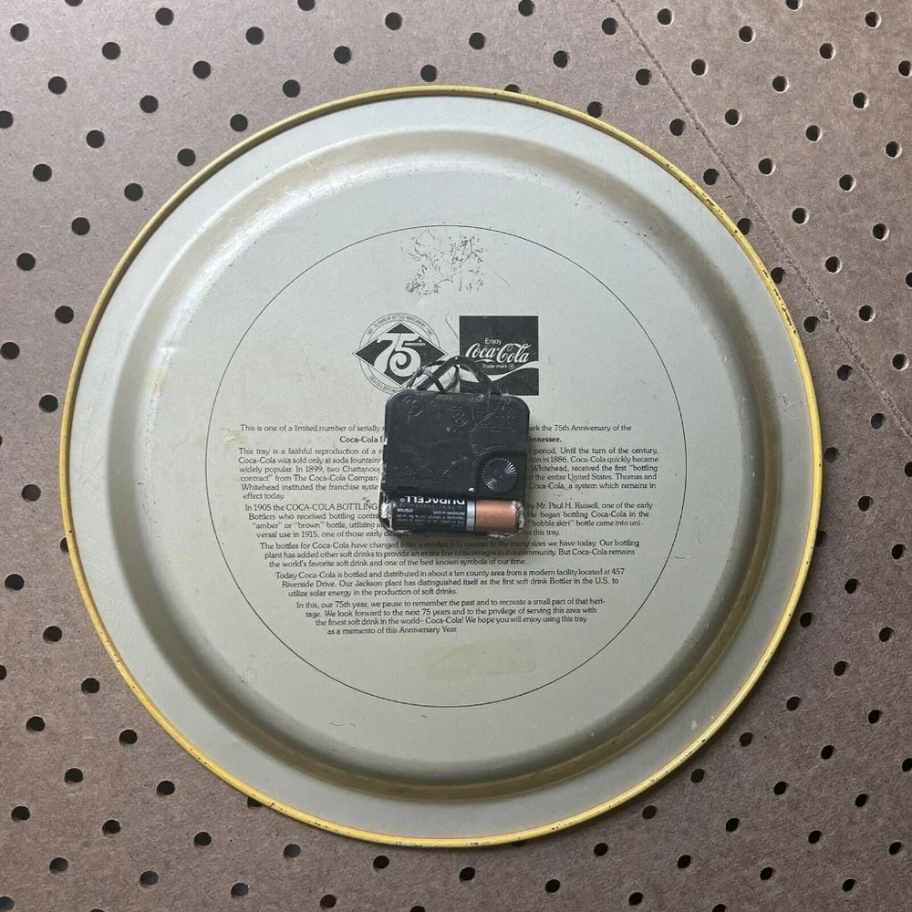 Coca-Cola Vintage Limited Edition Tray Clock Quartz USA 90s 80s